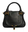 Chloé Marcie Medium Leather Handbag With Removable Shoulder Strap In Black