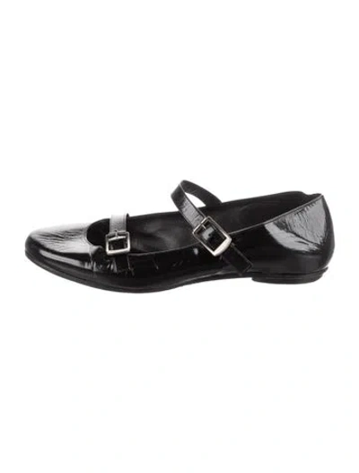 Pre-owned Chloé Leather Mary Jane Flats In Black