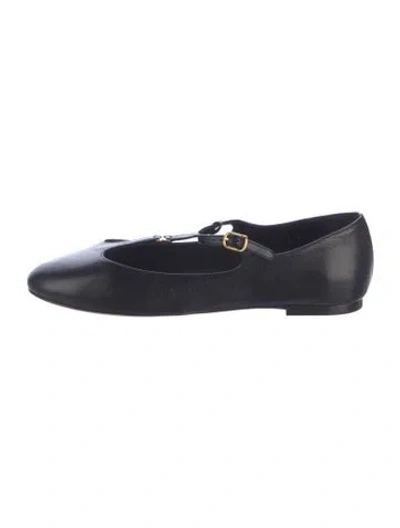 Pre-owned Chloé Leather Mary Jane Flats In Black