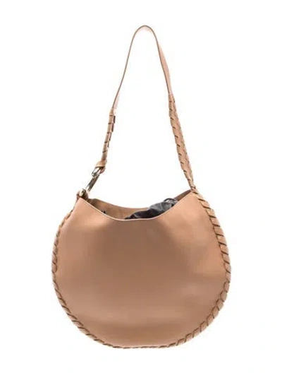 Pre-owned Chloé Leather Mate Large Leather Hobo Bag In Neutral