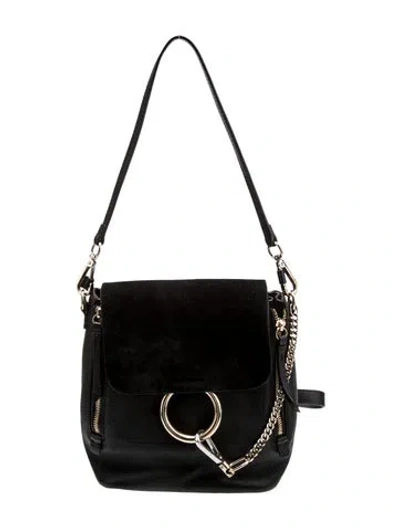 Pre-owned Chloé Leather Messenger Bag In Black