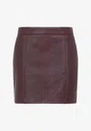 Chloé Chloe Women Grape Leather Mini Skirt In Purple