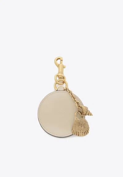 Chloé Leather Mirror Key-ring With Charms