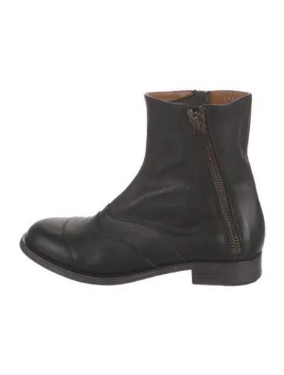 Pre-owned Chloé Leather Moto Boots In Black