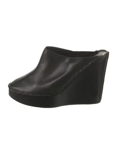 Pre-owned Chloé Leather Mules In Black