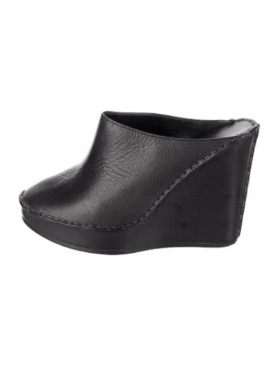 Pre-owned Chloé Leather Mules In Black