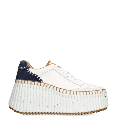 Chloé Leather Nama Runner Platform Sneakers