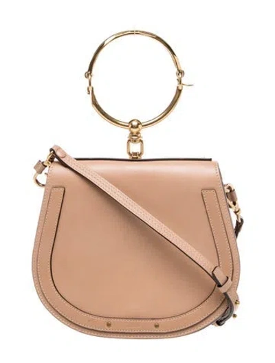 Pre-owned Chloé Leather Nile Bracelet Bag Small, Small In Neutral