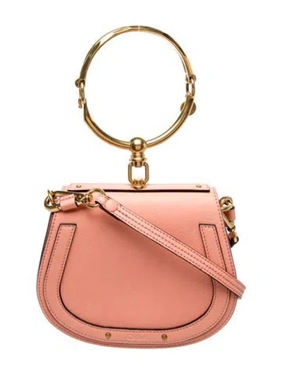 Pre-owned Chloé Leather Nile Bracelet Bag Small, Small In Pink