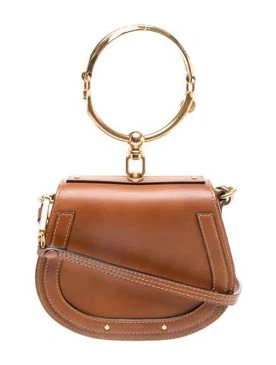 Pre-owned Chloé Leather Nile Small In Brown