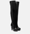Chloé Lola Studded Leather Over-the-knee Boots In Black