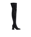 Chloé 80mm Janis Stretch-leather Square-toe Boots In Black