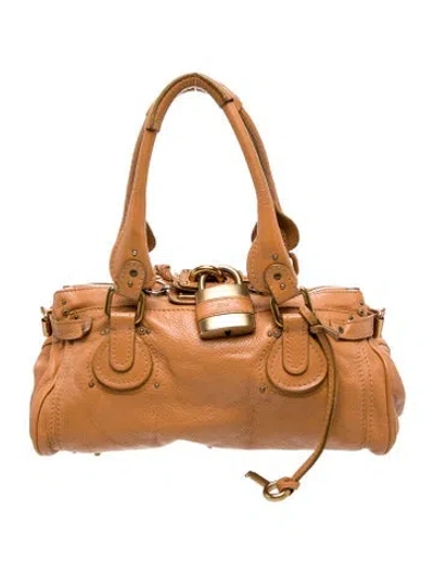 Pre-owned Chloé Leather Paddington In Brown
