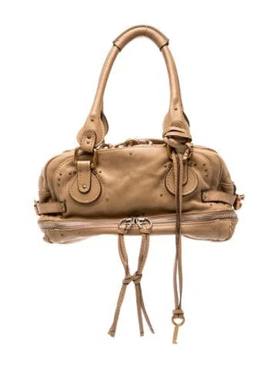 Pre-owned Chloé Leather Paddington In Brown
