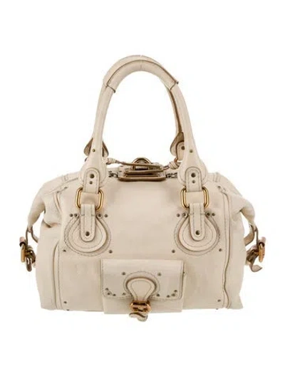 Pre-owned Chloé Leather Paddington In Neutral