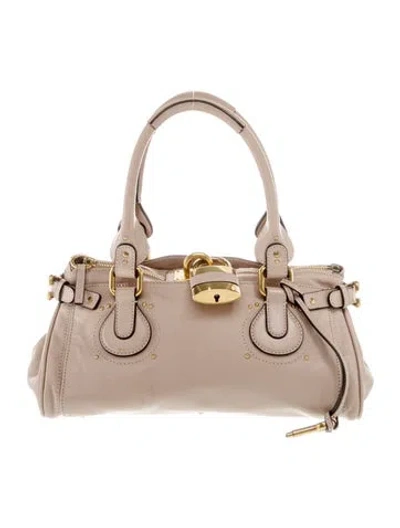 Pre-owned Chloé Leather Paddington In Pink