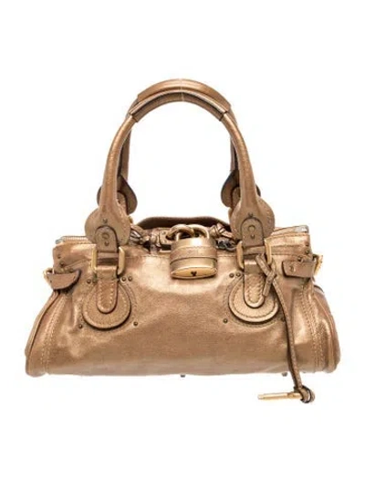 Pre-owned Chloé Leather Paddington Satchel Medium In Brown