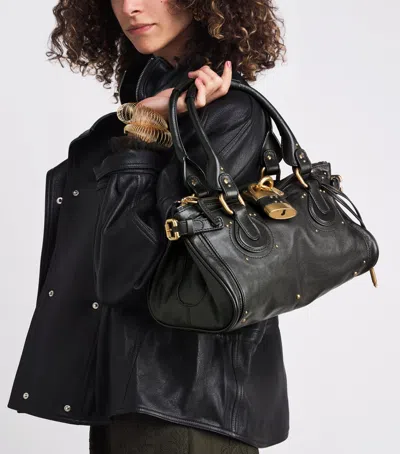 Chloé Leather Paddington Shoulder Bag In Black