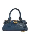 Chloé Womens Tapestry Blue Paddington Leather Top-handle Bag In Blue