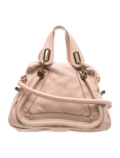 Pre-owned Chloé Leather Paraty Small In Pink
