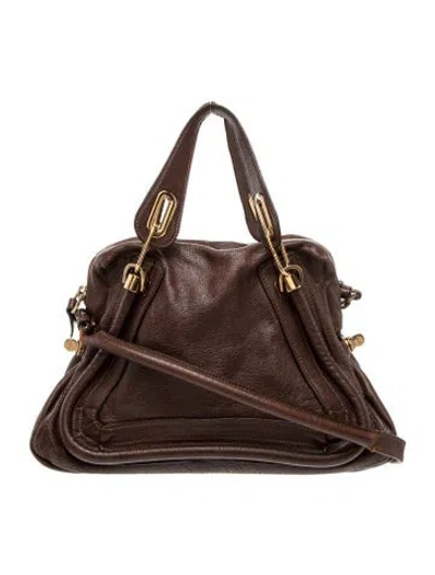Pre-owned Chloé Leather Paraty Vintage In Brown