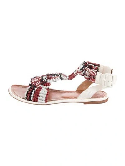 Pre-owned Chloé Leather Patterned Sandals In Multi