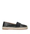 Chloé Womens Chloe Isla Logo-embossed Leather Espadrilles In Black