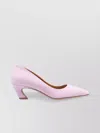 Chloé Leather Pointed Toe Mid Heel Pumps
