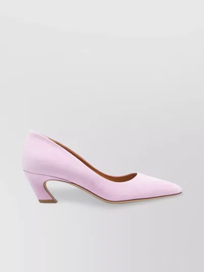 Chloé Leather Pointed Toe Mid Heel Pumps