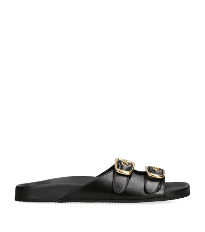 Chloé Polly Double Strap Slide Sandal In Black