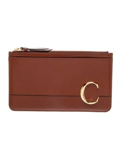 Pre-owned Chloé Leather Pouch In Brown