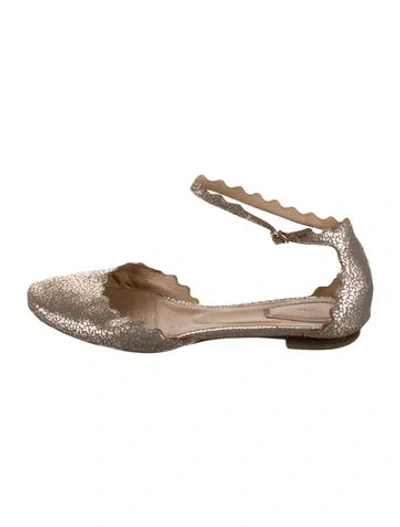 Pre-owned Chloé Leather Printed Ballet Flats