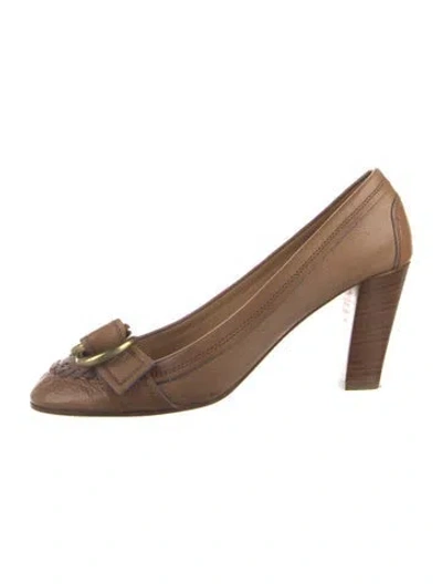 Pre-owned Chloé Leather Pumps In Brown