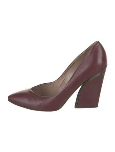 Pre-owned Chloé Leather Pumps In Purple