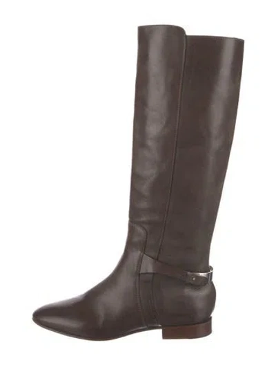 Pre-owned Chloé Leather Riding Boots In Brown