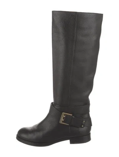 Pre-owned Chloé Leather Riding Boots In Brown