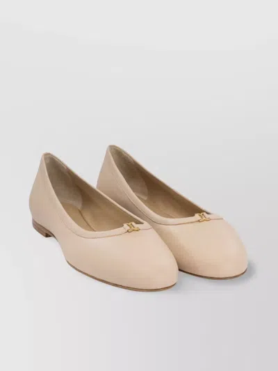 Chloé Beige Marcie Ballerina Flats In 6j2 Delicate Nude