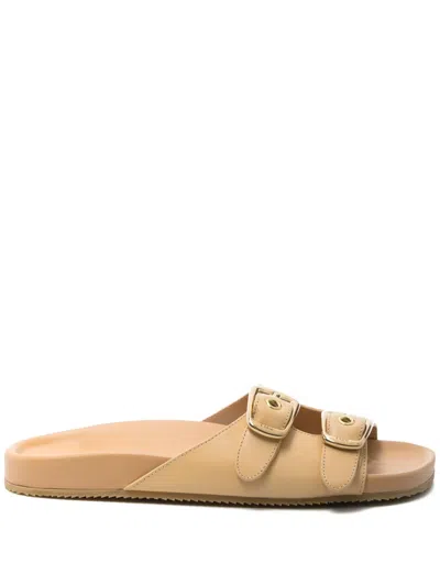 Chloé Leather Sandals In Neutral