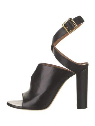 Pre-owned Chloé Leather Sandals In Black
