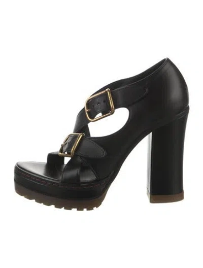 Pre-owned Chloé Leather Sandals In Black