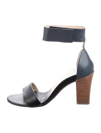 Pre-owned Chloé Leather Sandals In Blue