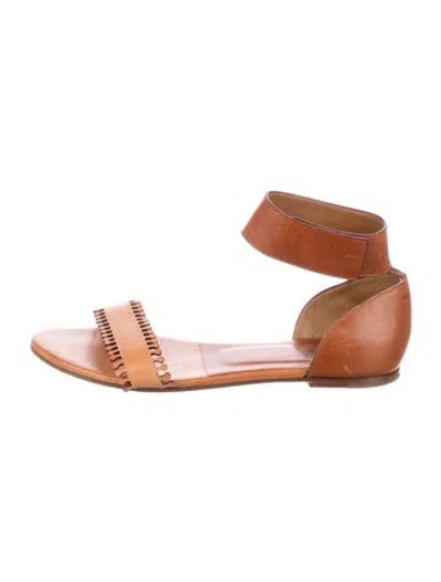 Pre-owned Chloé Leather Sandals In Brown