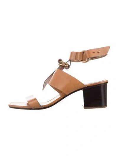 Pre-owned Chloé Leather Sandals In Brown