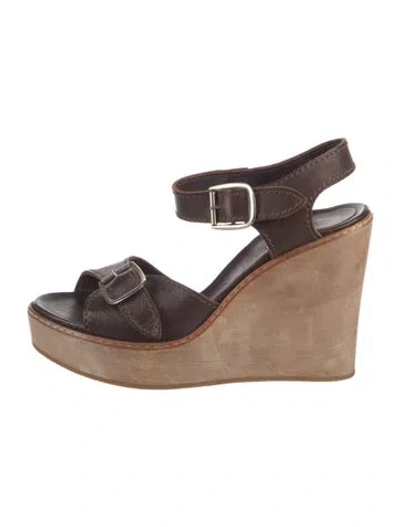 Pre-owned Chloé Leather Sandals In Brown