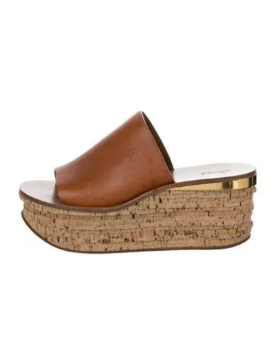 Pre-owned Chloé Leather Sandals In Brown