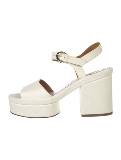 Pre-owned Chloé Leather Sandals In White