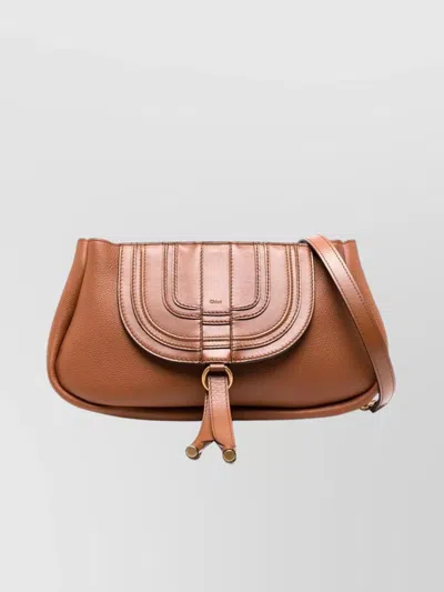 CHLOÉ LEATHER SHOULDER BAG APPLIQUÉ DETAILING
