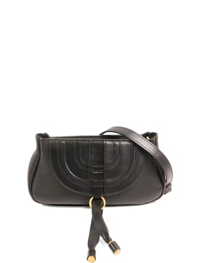 Pre-owned Chloé Leather Shoulder Bag In Black