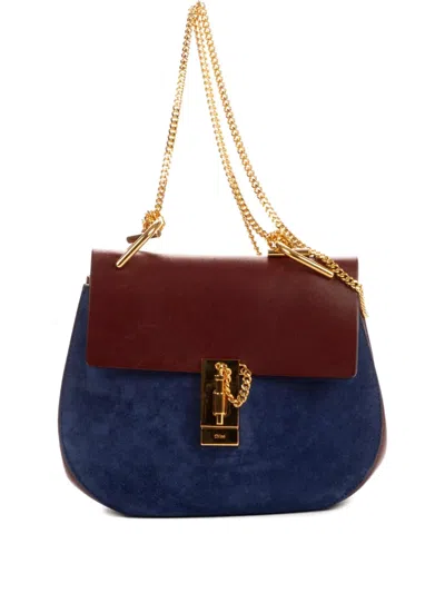Pre-owned Chloé Leather Shoulder Bag In Blue