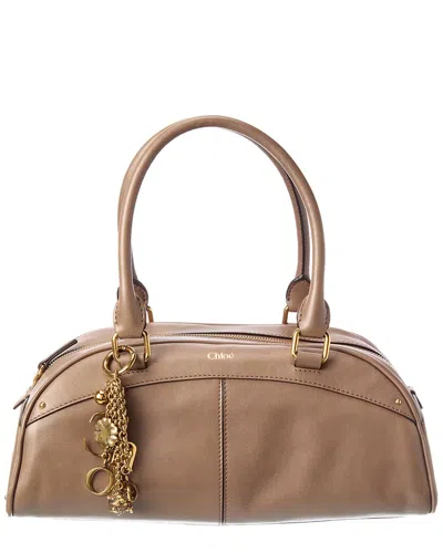 Chloé Leather Shoulder Bag In Brown